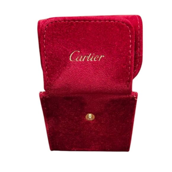 Cartier Velour Watch Case Box Accessory Deep Red Luxury Jewelry Brand Used - Picture 1 of 7